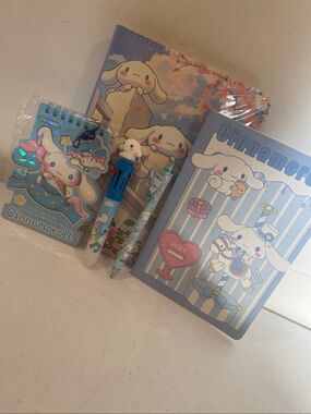 Cinnamoroll binder, pens, spiral and notebook stocking stuffers or back to schoo